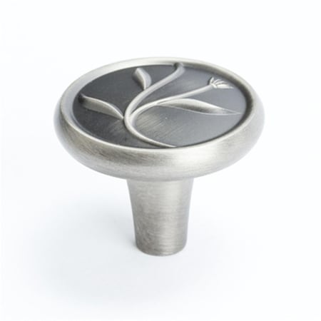 Hd Berenson 1.25 in. Knob- Art Nouveau- Vintage Nickel BE4018 1VTN